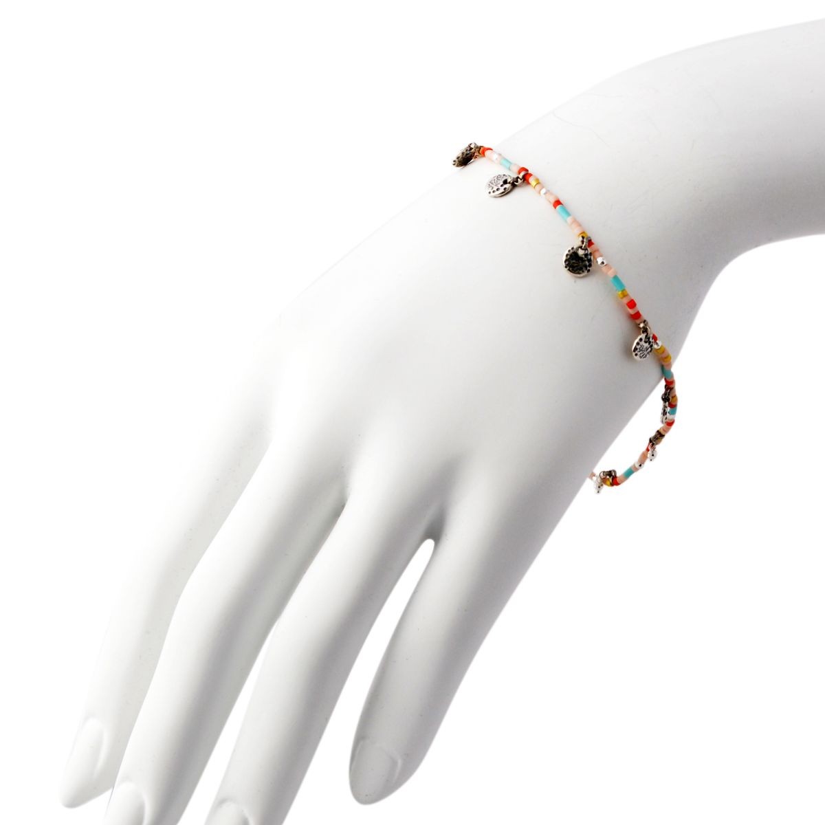 チャンルー CHAN LUU AKS-1092 TQ MIX Anklet コインチャーム付 シードビーズ アンクレット (足首用）