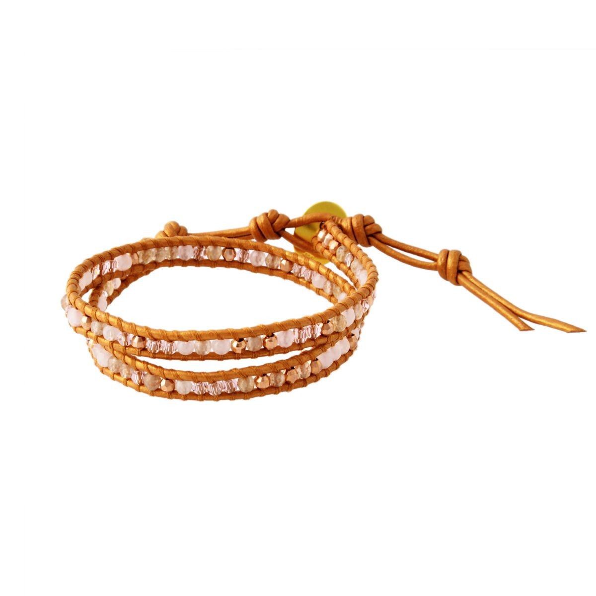 チャンルー CHAN LUU BG-5220 STBY QZ MIX セミプレシャスストーン 2連ラップ ブレスレット