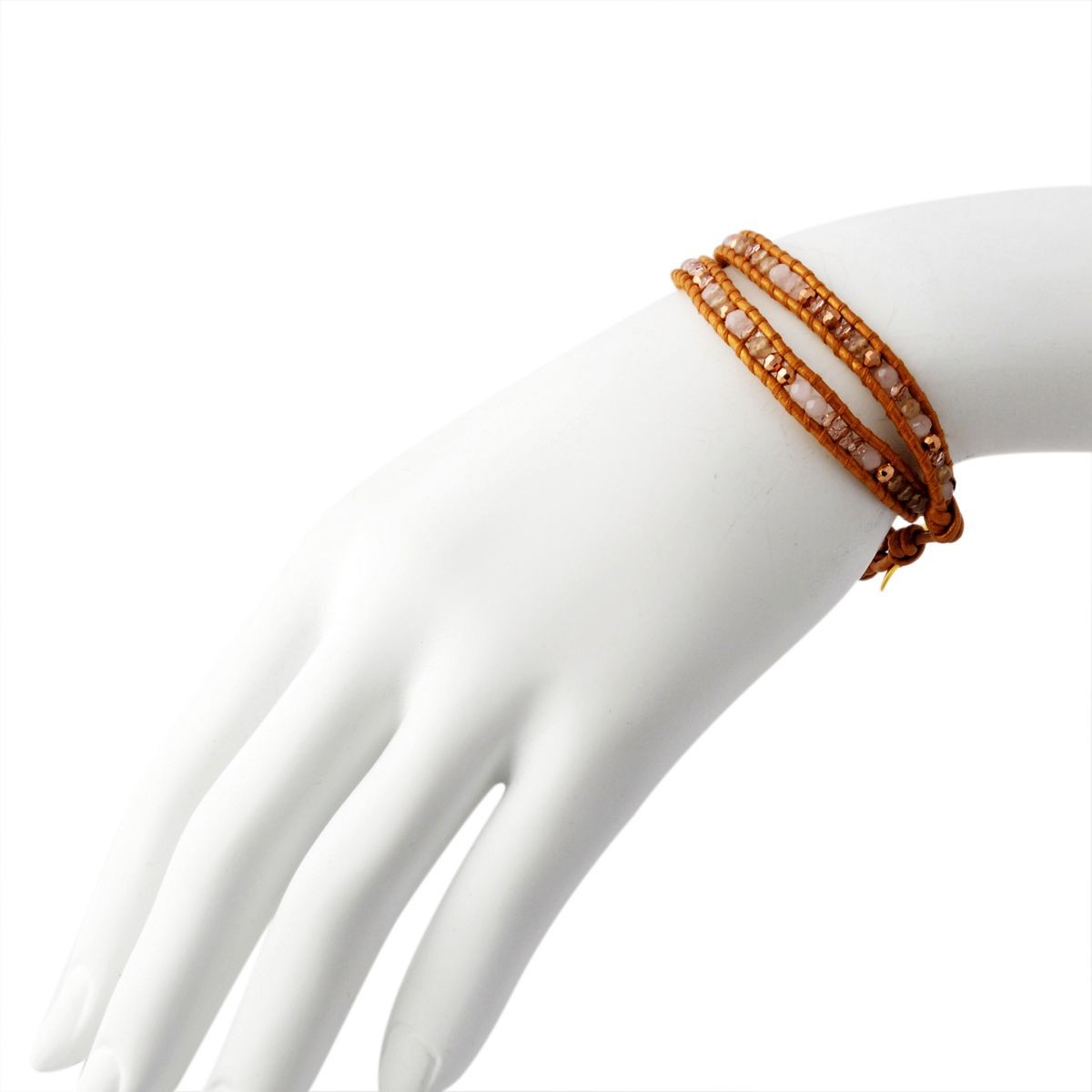 チャンルー CHAN LUU BG-5220 STBY QZ MIX セミプレシャスストーン 2連ラップ ブレスレット