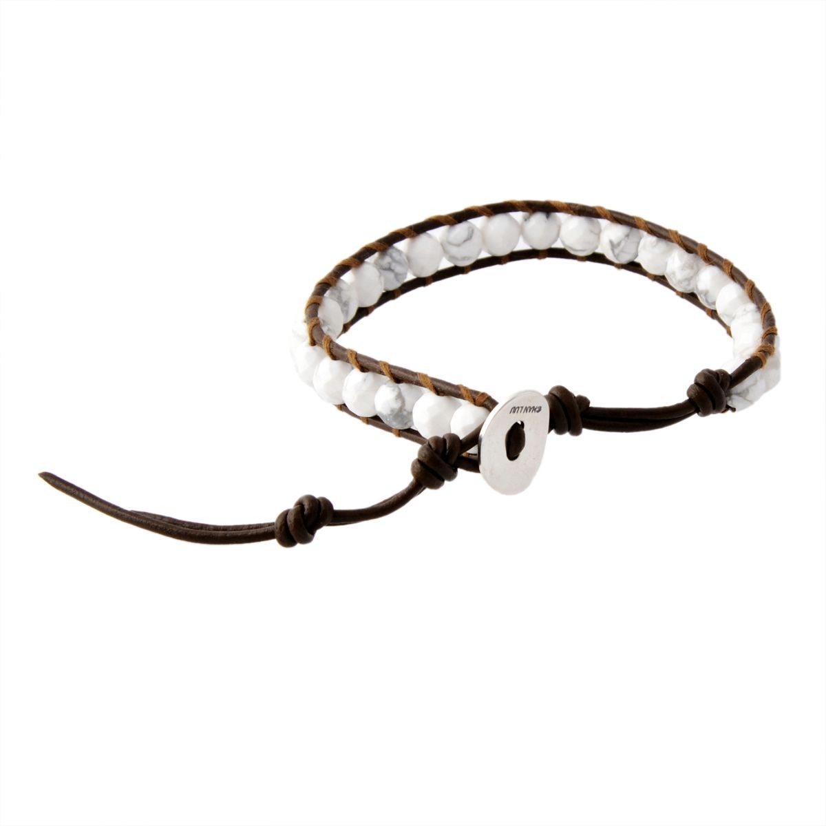 チャンルー CHAN LUU BS-2028 MAT WH HWL セミプレシャスストーン １連ラップ ブレスレット