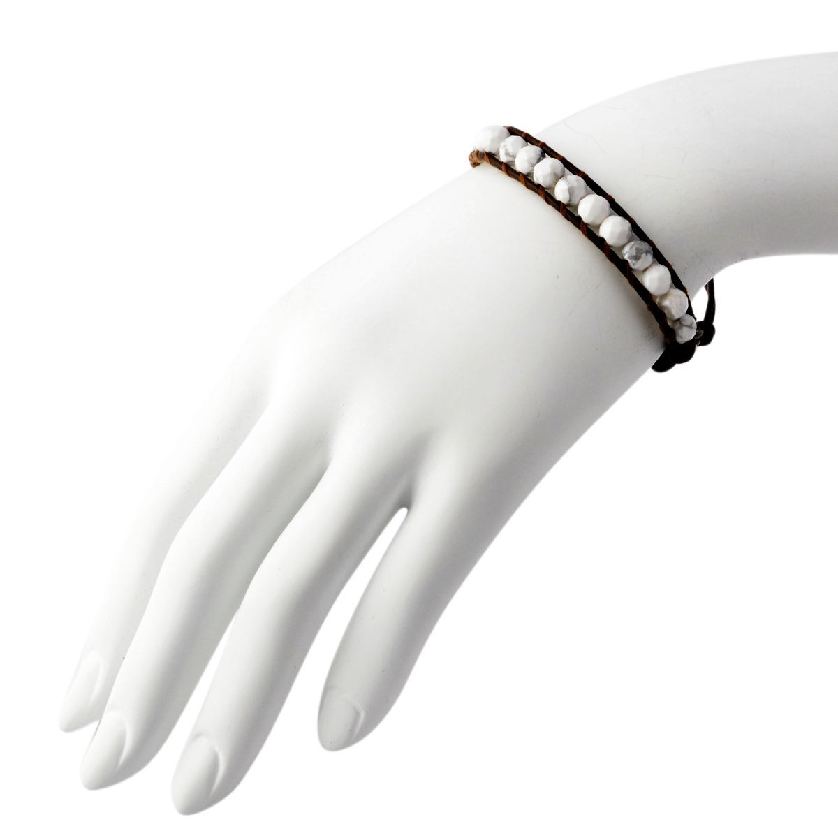 チャンルー CHAN LUU BS-2028 MAT WH HWL セミプレシャスストーン １連ラップ ブレスレット