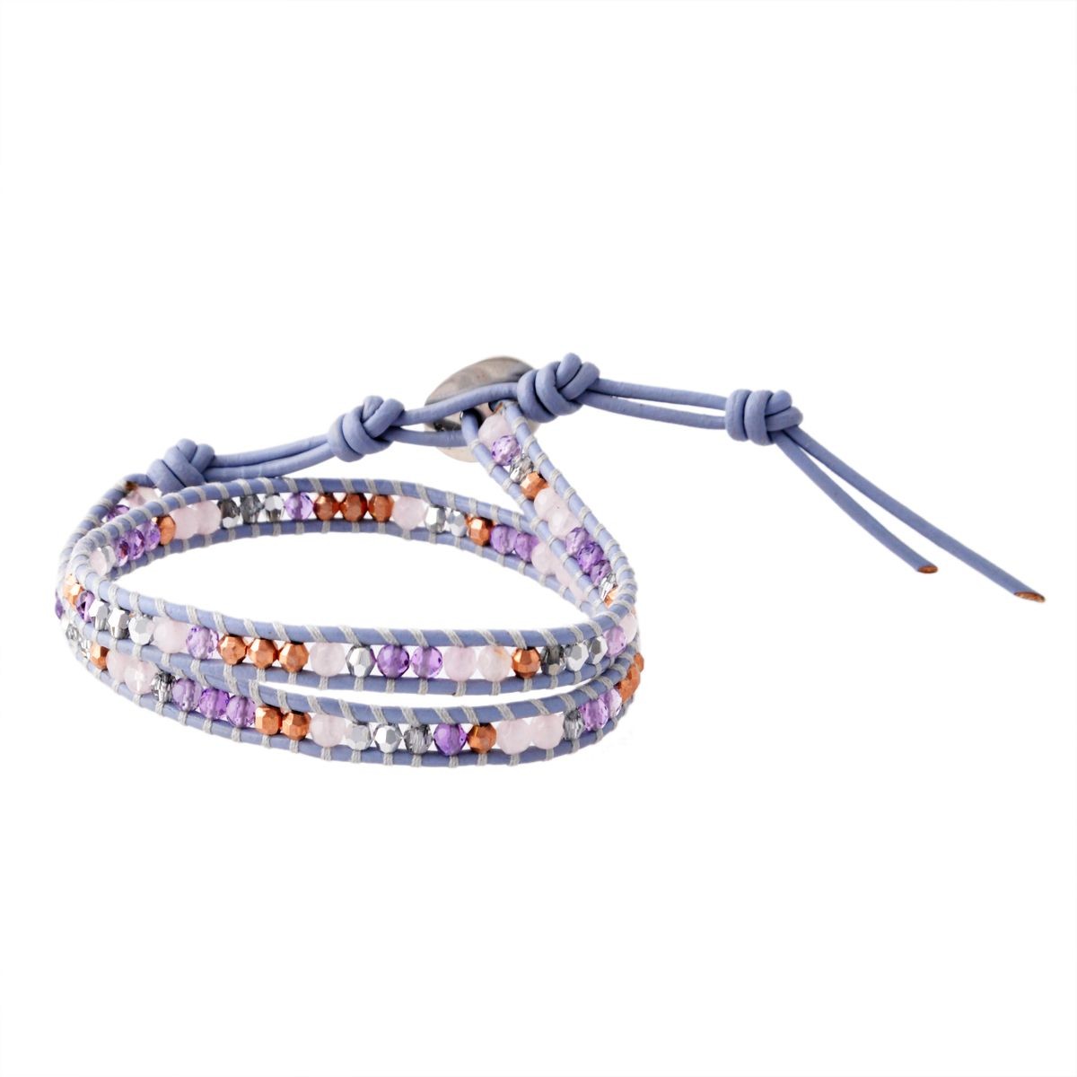 チャンルー CHAN LUU BS-5220 AMS MIX セミプレシャスストーン 2連ラップ ブレスレット