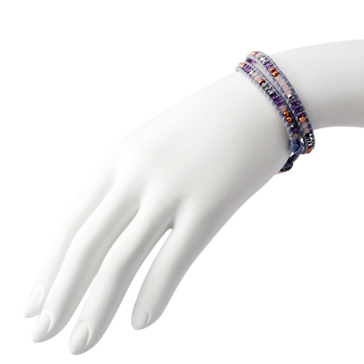 チャンルー CHAN LUU BS-5220 AMS MIX セミプレシャスストーン 2連ラップ ブレスレット