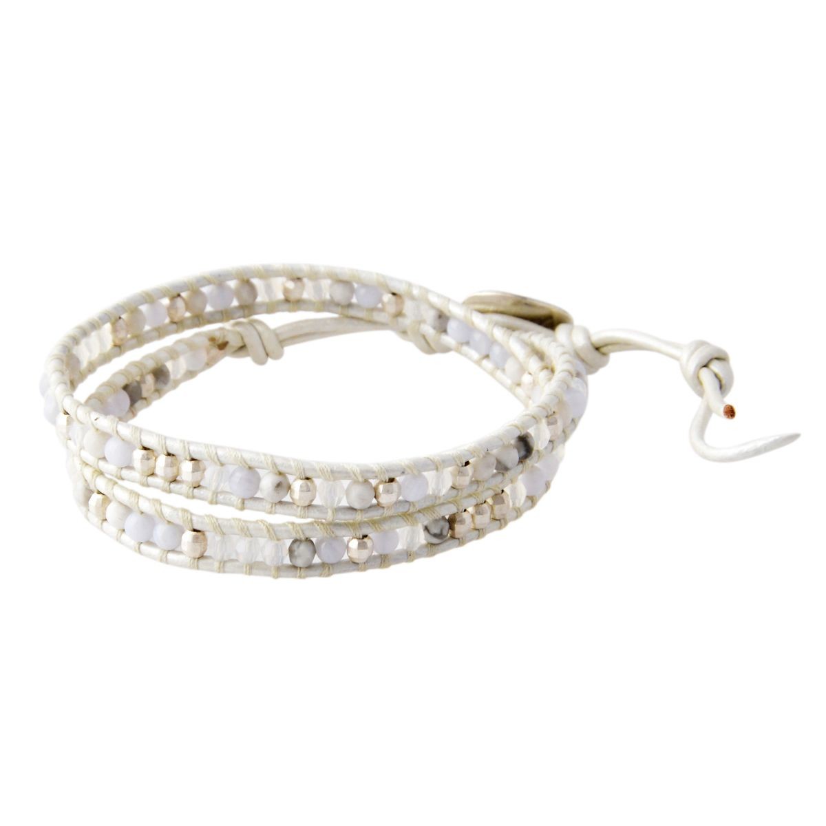 チャンルー CHAN LUU BS-5220 B LC AGT MIX セミプレシャスストーン 2連ラップ ブレスレット