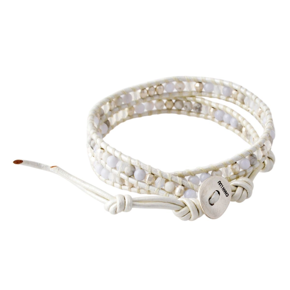 チャンルー CHAN LUU BS-5220 B LC AGT MIX セミプレシャスストーン 2連ラップ ブレスレット