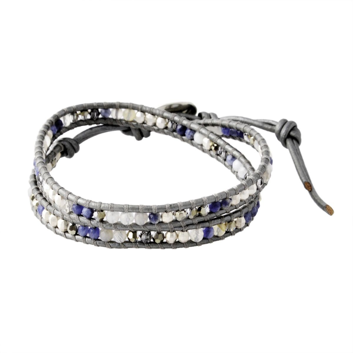 チャンルー CHAN LUU BS-5220 SDL MIX セミプレシャスストーン 2連ラップ ブレスレット