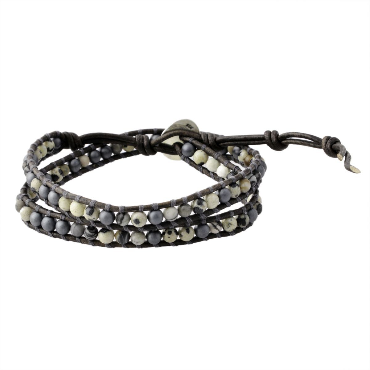 チャンルー CHAN LUU BSM-1660 DMT JSP MIX セミプレシャスストーン メンズ 2連ラップ ブレスレット