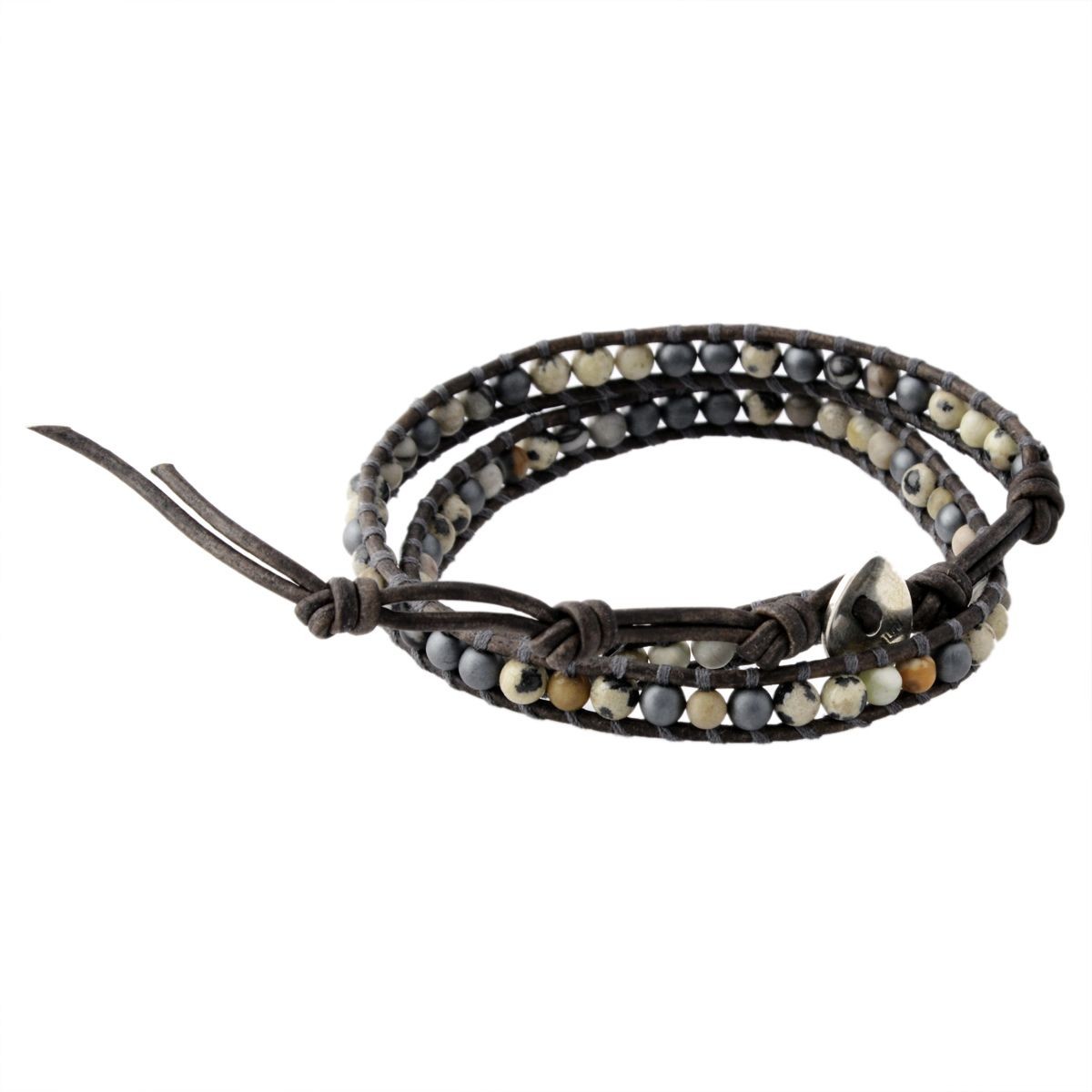 チャンルー CHAN LUU BSM-1660 DMT JSP MIX セミプレシャスストーン メンズ 2連ラップ ブレスレット