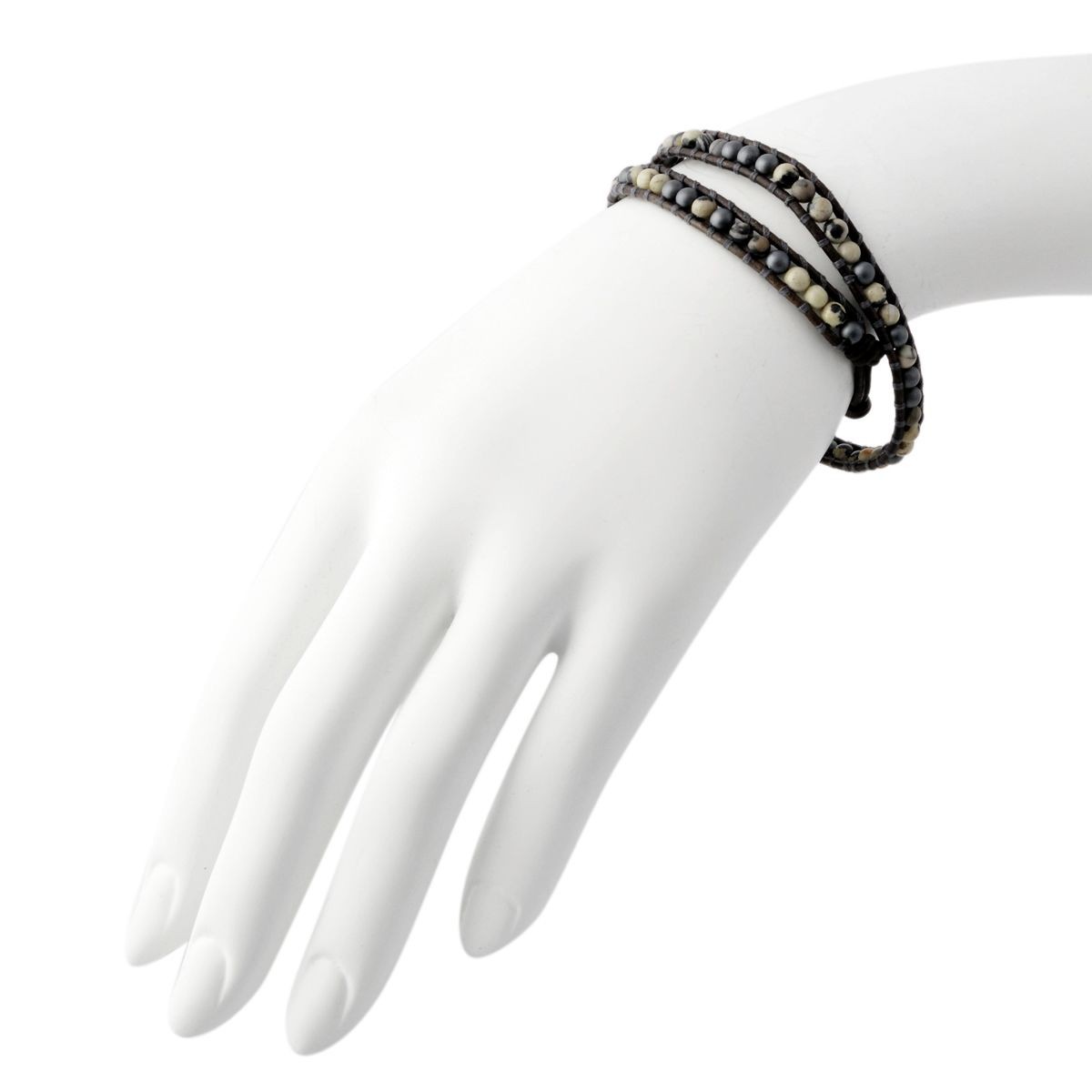 チャンルー CHAN LUU BSM-1660 DMT JSP MIX セミプレシャスストーン メンズ 2連ラップ ブレスレット