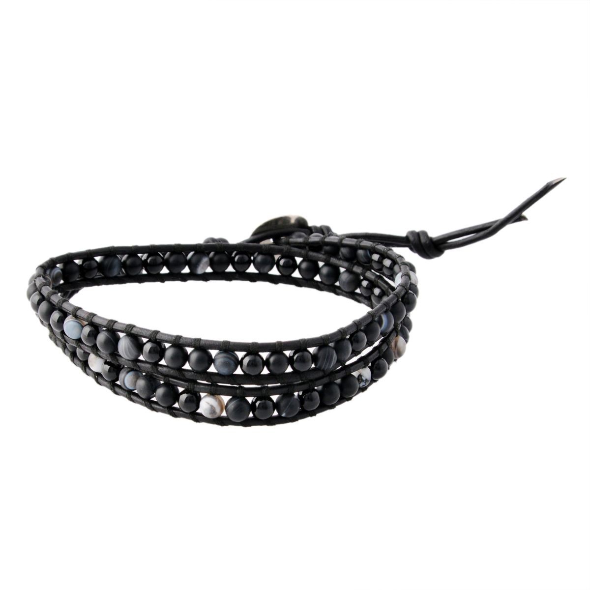 チャンルー CHAN LUU BSM-1660 ONX MIX セミプレシャスストーン メンズ 2連ラップ ブレスレット