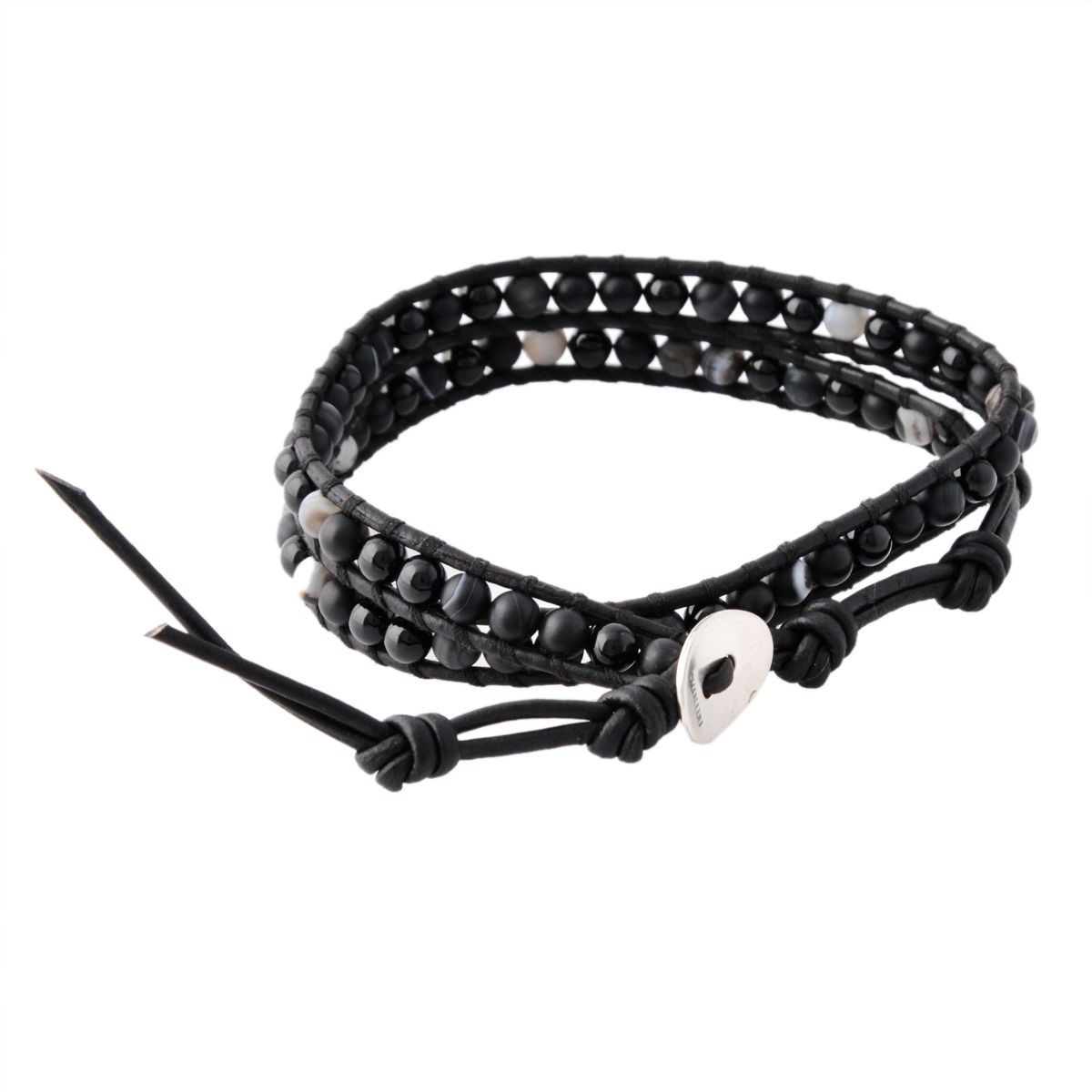 チャンルー CHAN LUU BSM-1660 ONX MIX セミプレシャスストーン メンズ 2連ラップ ブレスレット