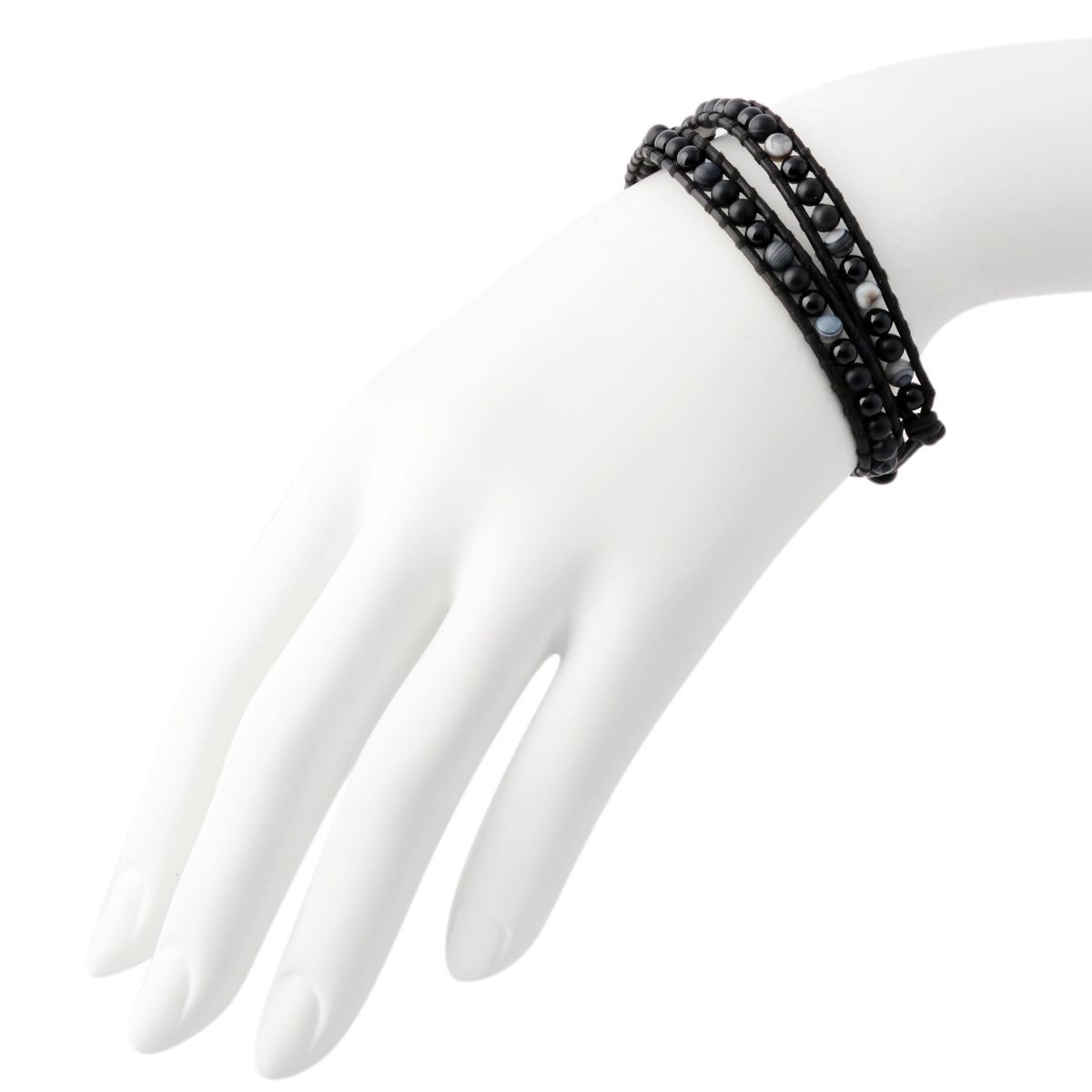 チャンルー CHAN LUU BSM-1660 ONX MIX セミプレシャスストーン メンズ 2連ラップ ブレスレット