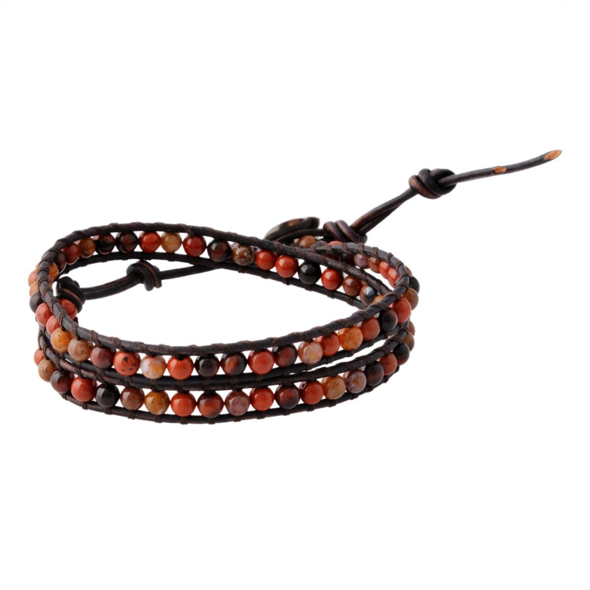 チャンルー CHAN LUU BSM-1660 RD JSP MIX セミプレシャスストーン メンズ 2連ラップ ブレスレット