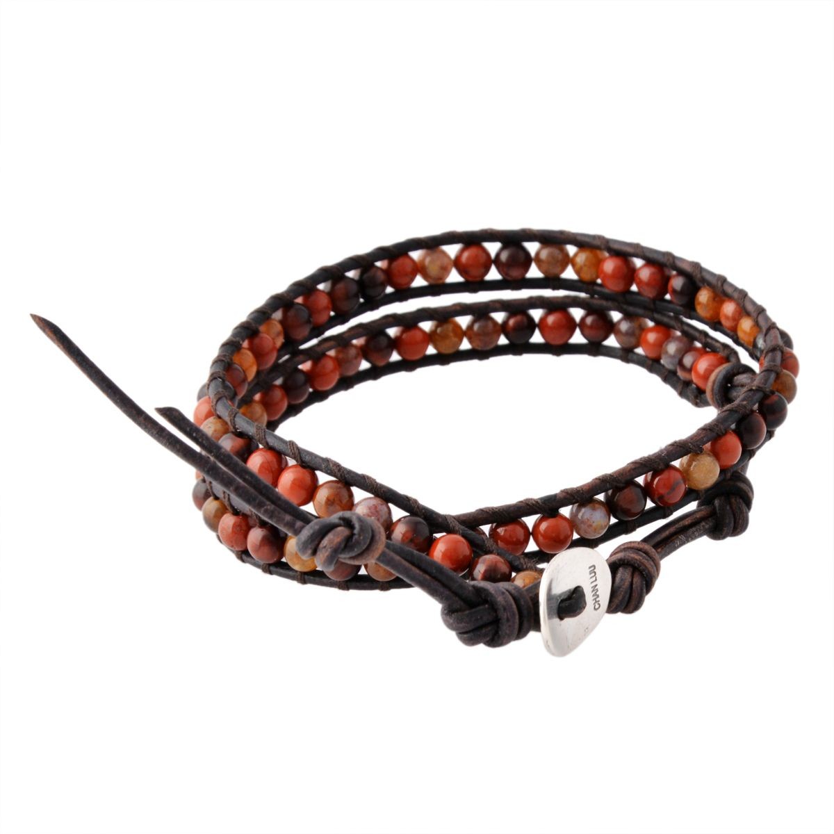 チャンルー CHAN LUU BSM-1660 RD JSP MIX セミプレシャスストーン メンズ 2連ラップ ブレスレット