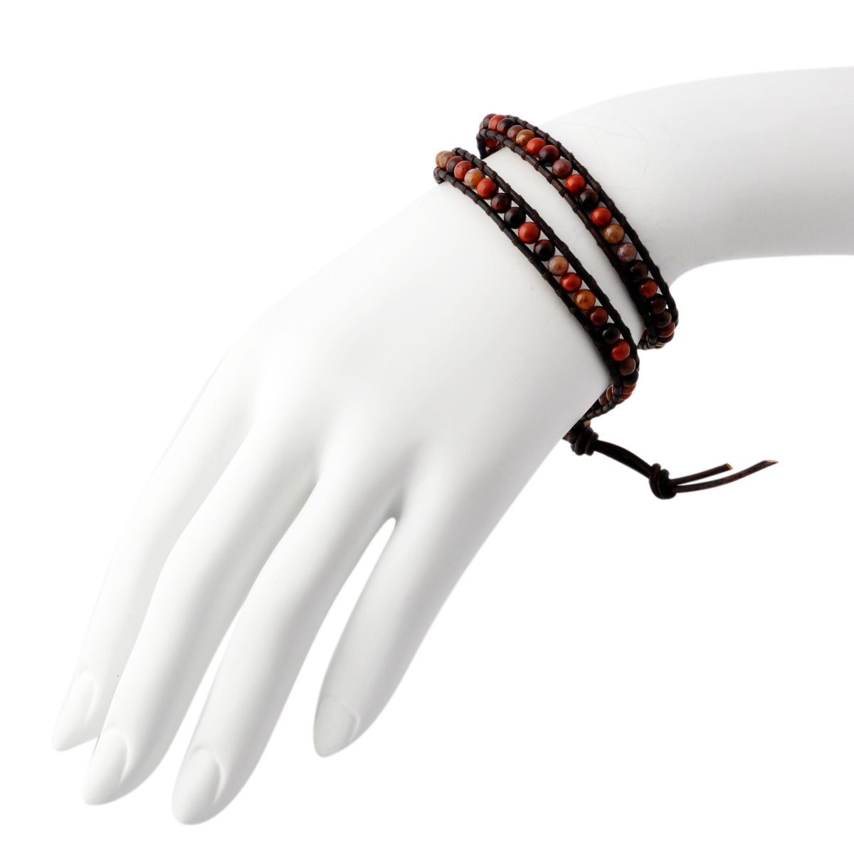 チャンルー CHAN LUU BSM-1660 RD JSP MIX セミプレシャスストーン メンズ 2連ラップ ブレスレット