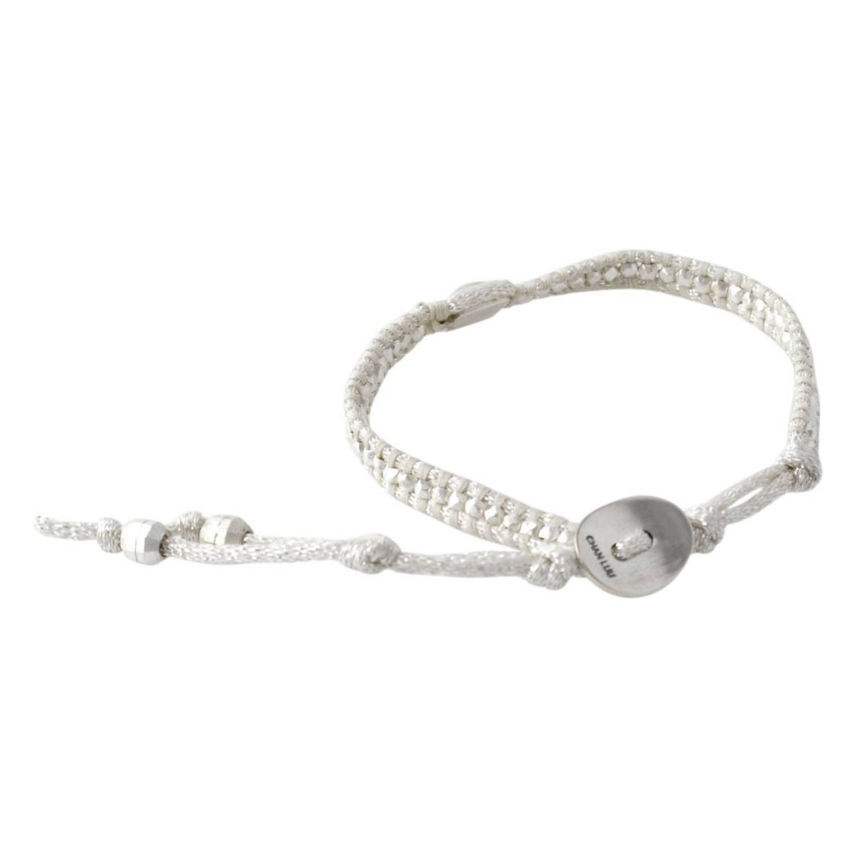 チャンルー CHAN LUU BS-5019 MNS  ムーンストーン付 シルバーナゲット １連ラップ ブレスレット