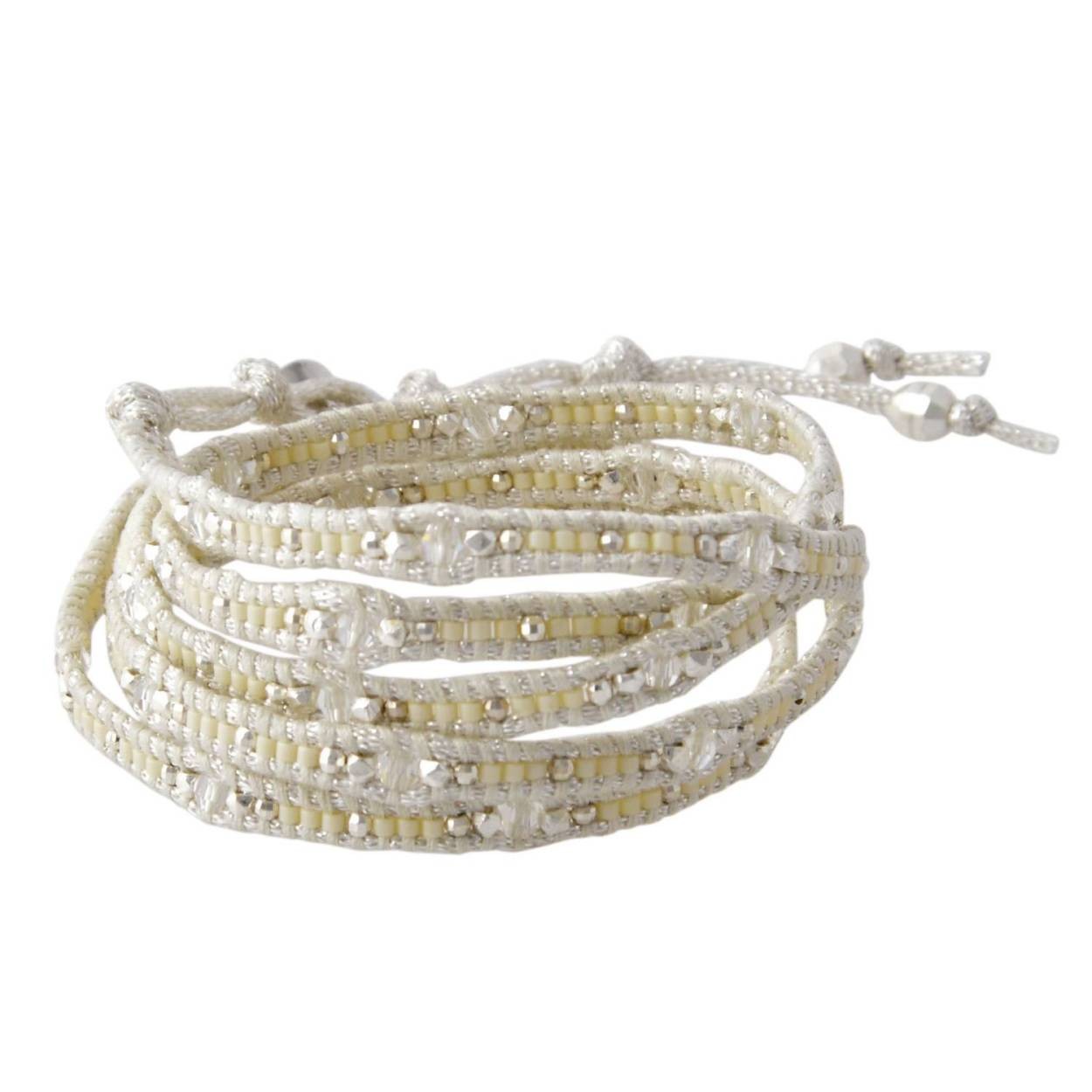 チャンルー CHAN LUU BS-5102 WH MIX ビーズミックス 5連ラップ ブレスレット