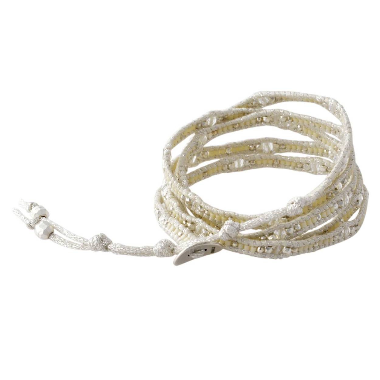 チャンルー CHAN LUU BS-5102 WH MIX ビーズミックス 5連ラップ ブレスレット