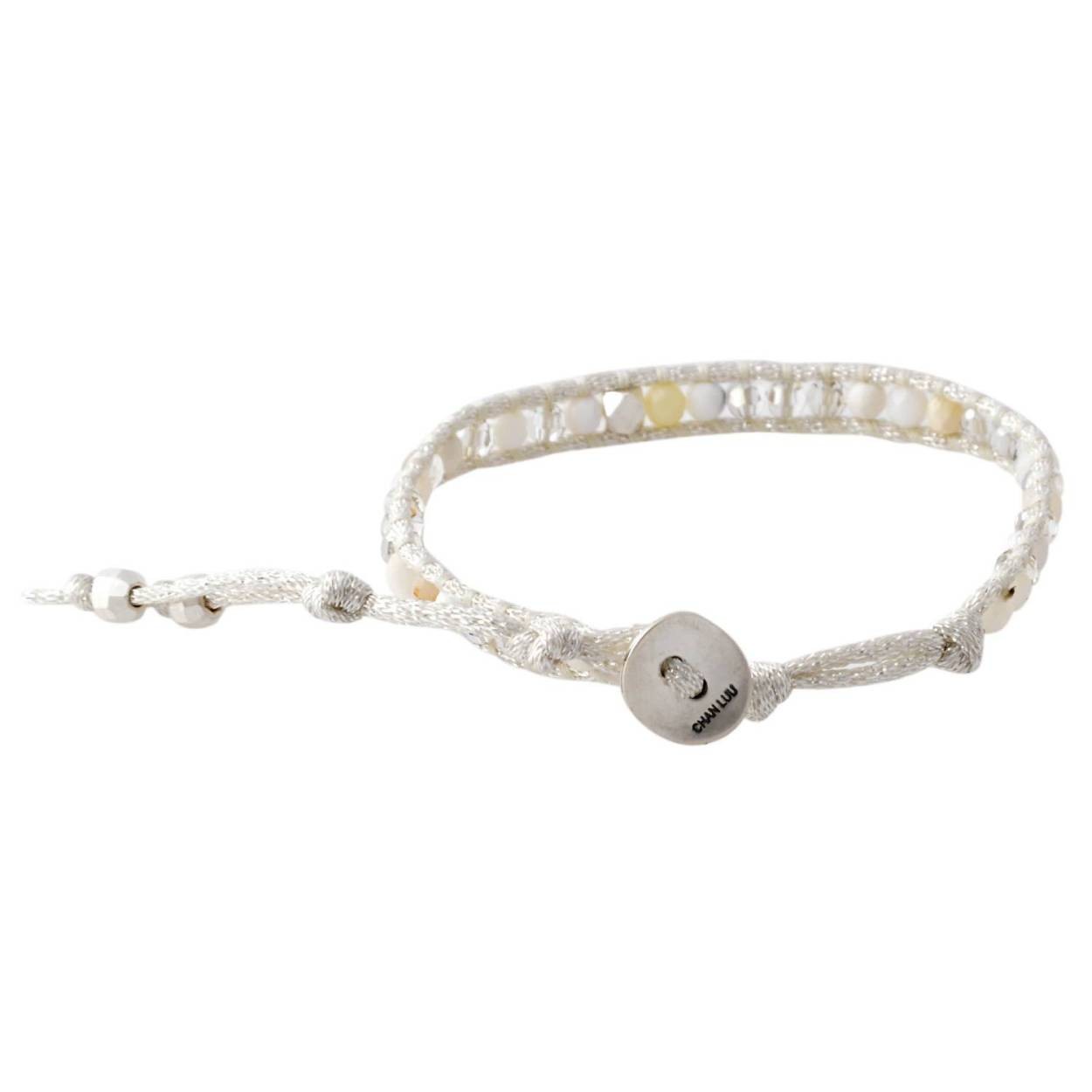 チャンルー CHAN LUU BS-5191 WH OPL MIX シルバー＆セミプレシャスストーン １連ラップ ブレスレット