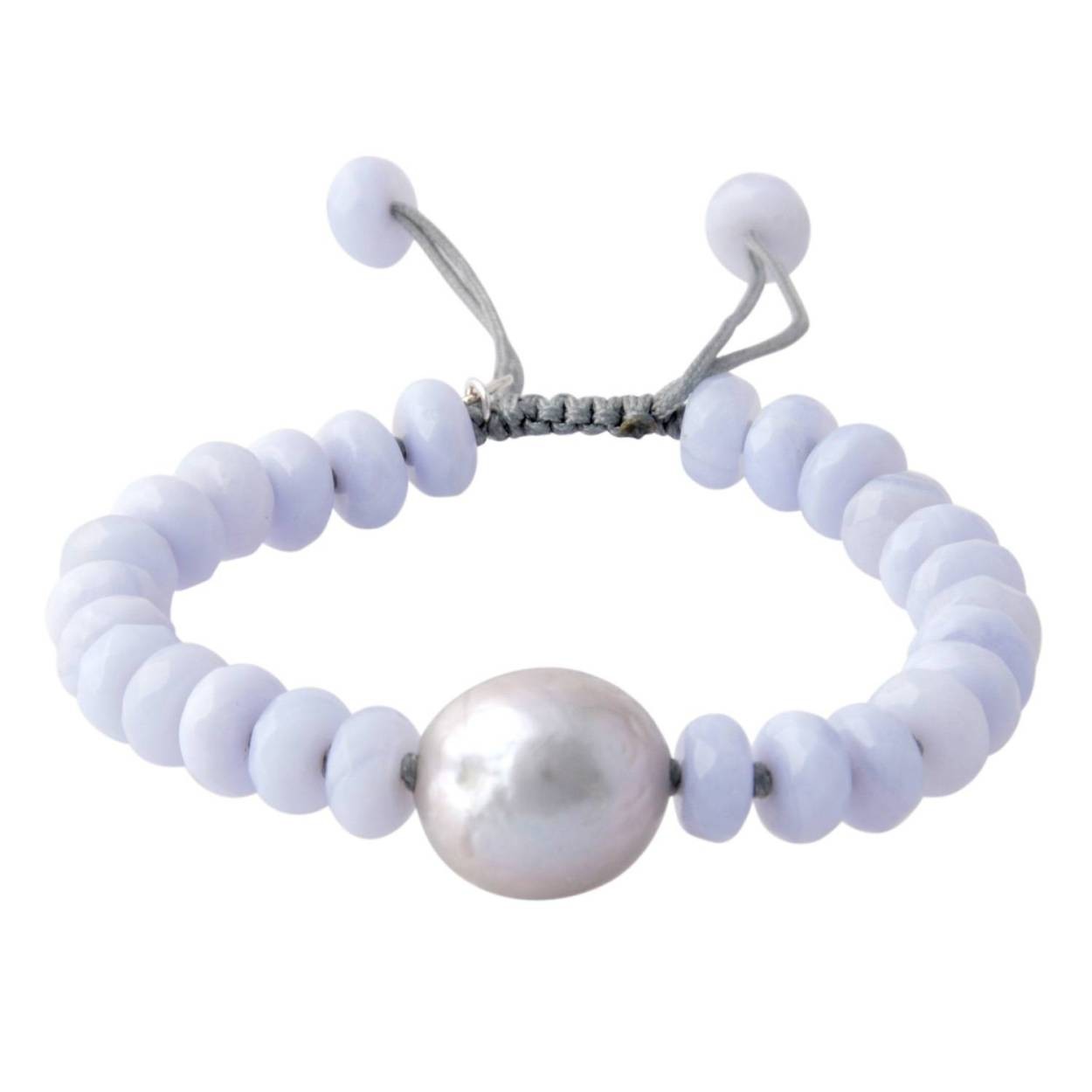 チャンルー CHAN LUU BS-5238 BL LAC AGT MIX  フレッシュウォーターパール付 セミプレシャスストーン ブレスレット