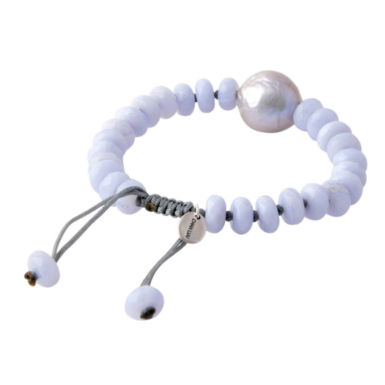 チャンルー CHAN LUU BS-5238 BL LAC AGT MIX  フレッシュウォーターパール付 セミプレシャスストーン ブレスレット