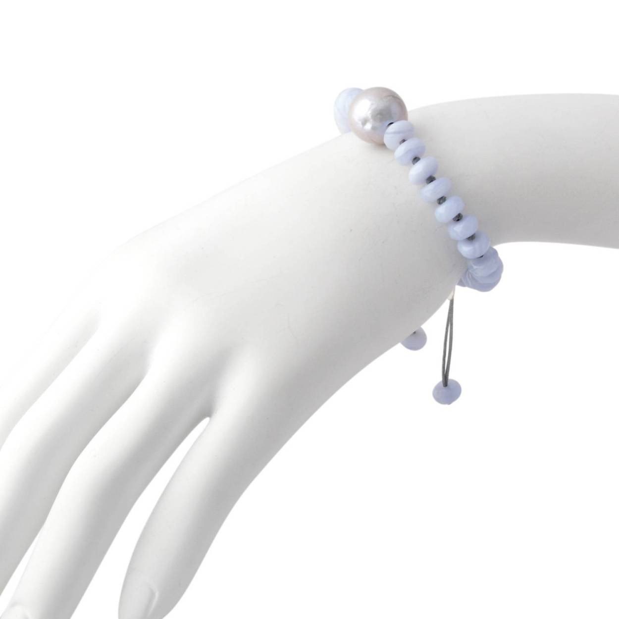 チャンルー CHAN LUU BS-5238 BL LAC AGT MIX  フレッシュウォーターパール付 セミプレシャスストーン ブレスレット