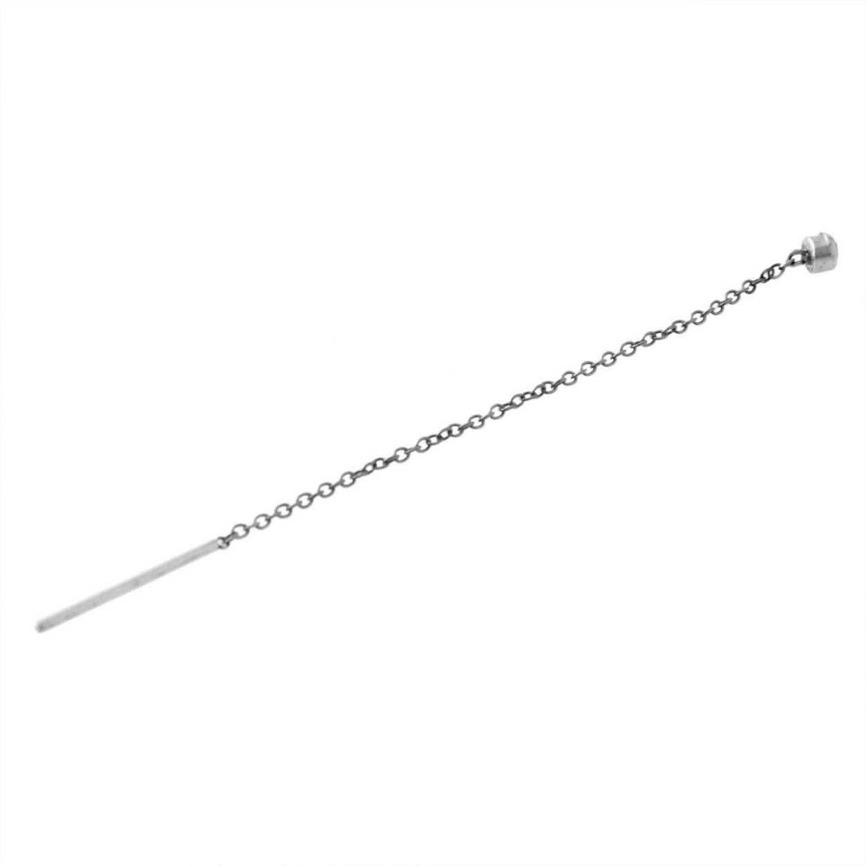 チャンルー CHAN LUU ESF-4501 SV  シャンパン ダイアモンド 0.10ct スレッド スルー ピアス