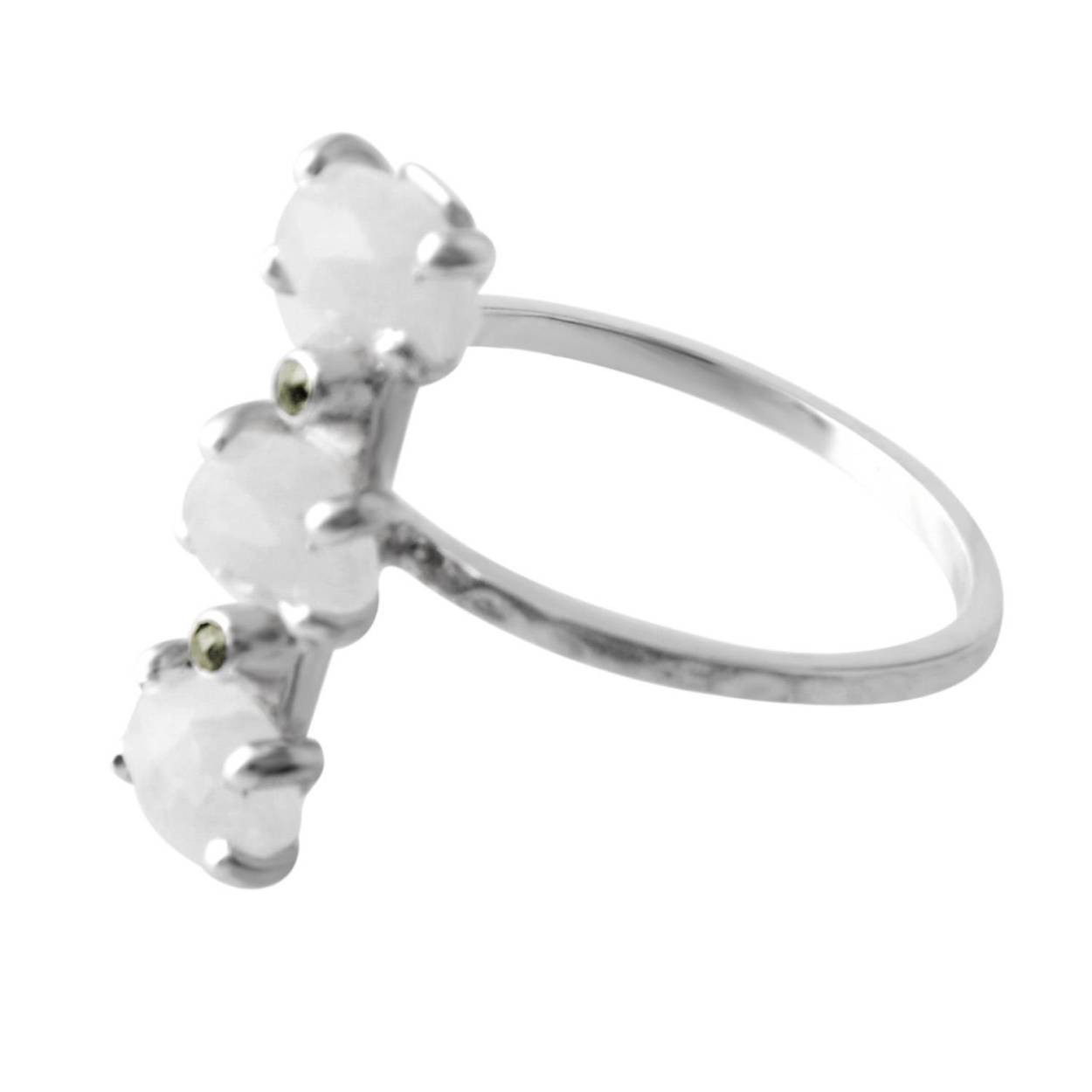 チャンルー CHAN LUU RGSF-1343 MNS 6.0  シャンパン ダイアモンド 0.03ct ムーンストーン付 リング 指輪 日本サイズ11.5号相当