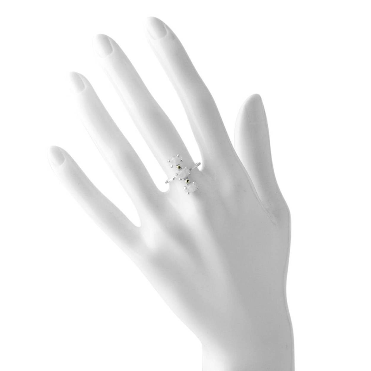 チャンルー CHAN LUU RGSF-1343 MNS 6.0  シャンパン ダイアモンド 0.03ct ムーンストーン付 リング 指輪 日本サイズ11.5号相当