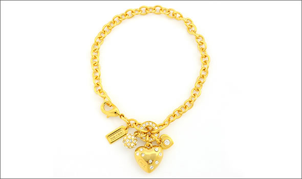 コーチ  ハートチャーム ブレスレット ゴールド 95918 GD/GD/B