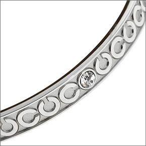 コーチ ≪取り寄せ商品≫ オプアート クリスタル バングル ブレスレット 95692 SV/CO/B