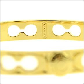 コーチ ≪取り寄せ商品≫ シグネーチャー パヴェ ピアスド バングル ブレスレット  96369/GD/GD/B