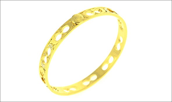 コーチ ≪取り寄せ商品≫ シグネーチャー パヴェ ピアスド バングル ブレスレット  96369/GD/GD/B