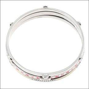 コーチ ≪取り寄せ商品≫ シグネーチャー パヴェ 3連 バングル ブレスレット  96811/SV/FX/B