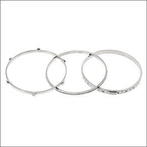 コーチ ≪取り寄せ商品≫ シグネーチャー パヴェ 3連 バングル ブレスレット  96811/SVCKD/B