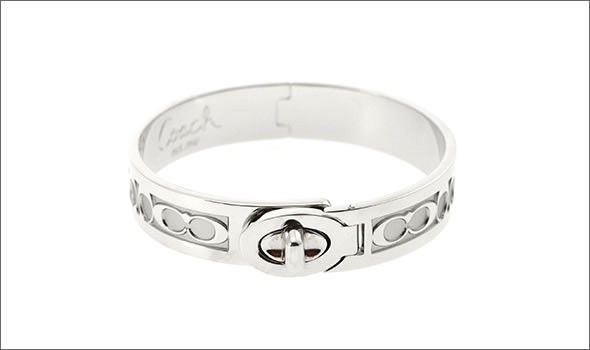 コーチ ≪取り寄せ商品≫ シグネーチャー ターンロック バングル ブレスレット  96944/SV/SV/B