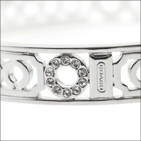 コーチ ≪取り寄せ商品≫ オプアート パヴェ バングル ブレスレット 96993/SLV/B