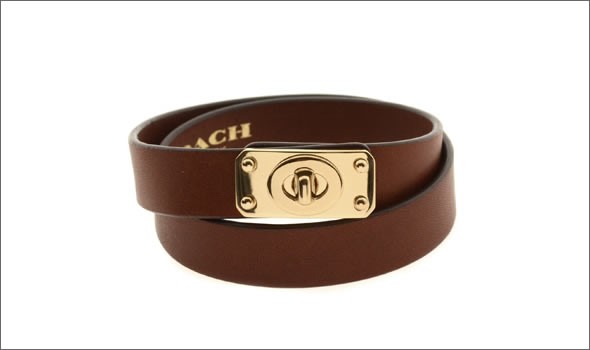 コーチ ≪取り寄せ商品≫ ターンロック金具 ダブルラップ 2重巻 ブレスレット レザー バングル 99619/GD/BR/B