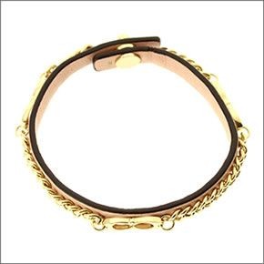 コーチ ≪取り寄せ商品≫ シグネチャー C リンク チェーン＆レザー ブレスレット バングル 99992/GDD0C/B