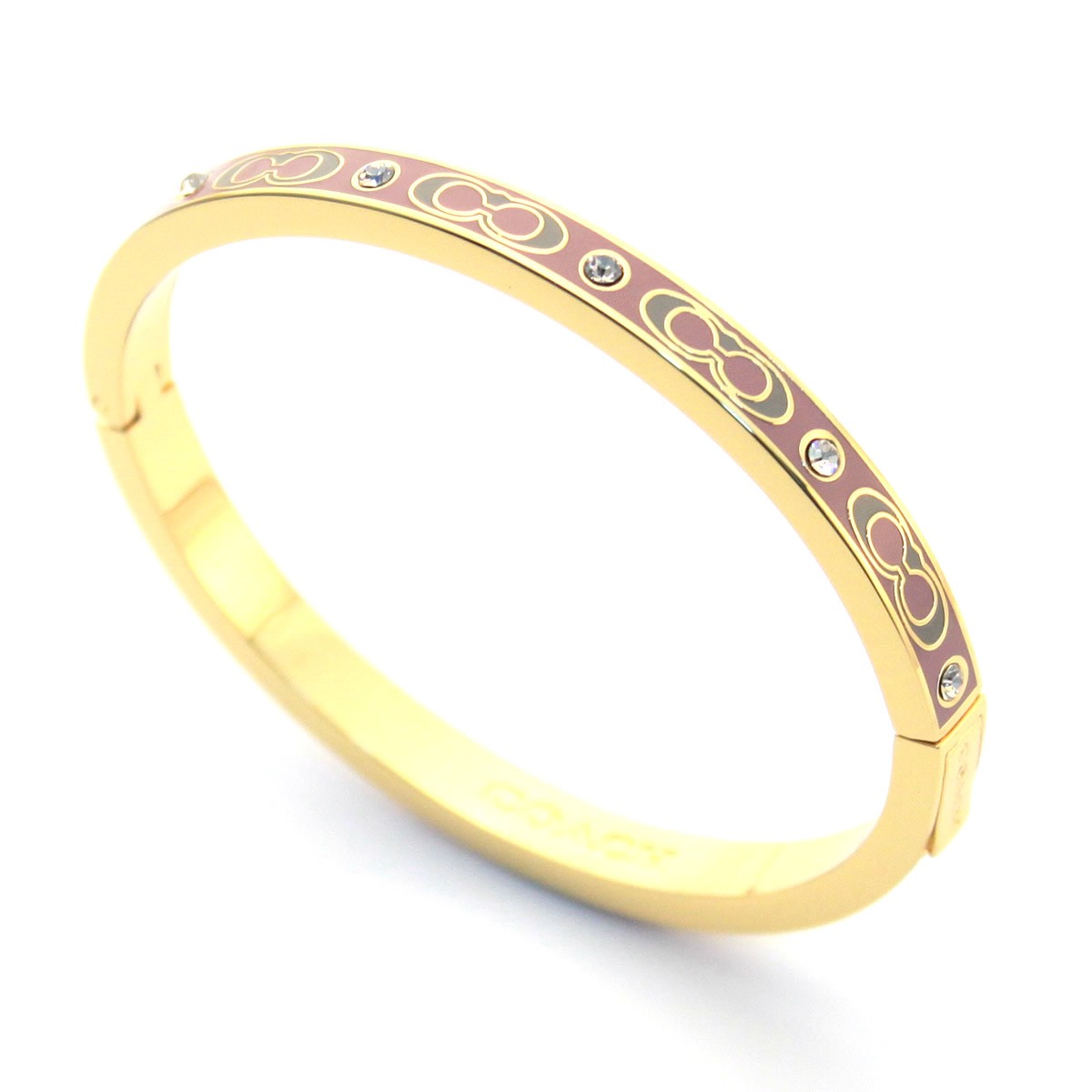 コーチ COACH 16510 Gd/Dusty Rose (GDDRO) シグネチャー C ストーン ヒンジド バングル ブレスレット