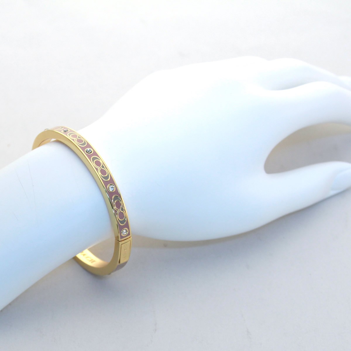 コーチ COACH 16510 Gd/Dusty Rose (GDDRO) シグネチャー C ストーン ヒンジド バングル ブレスレット