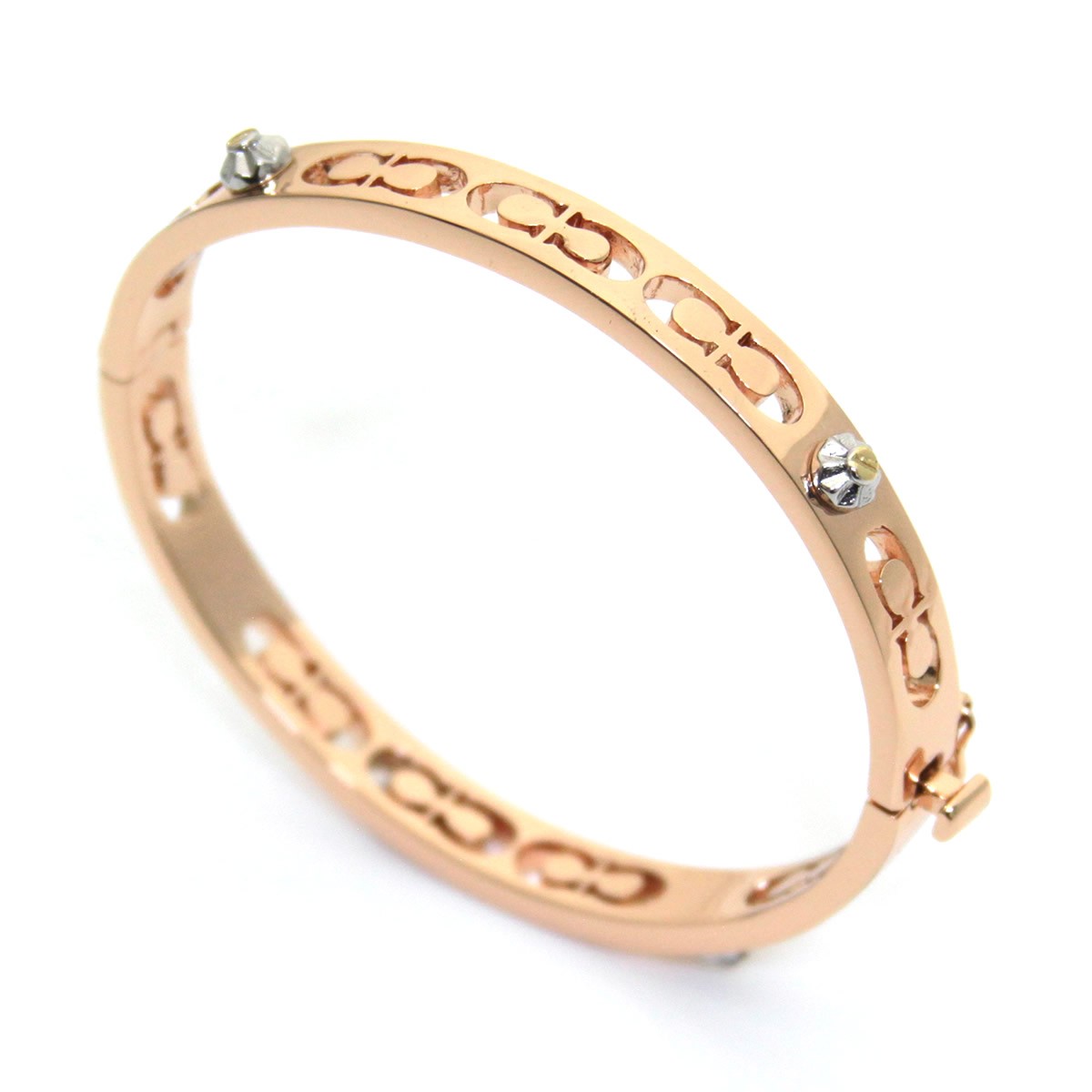 コーチ COACH 58926 Rosegold (RGD) デイジー リベット ピアスド キッシング C ヒンジド バングル ブレスレット