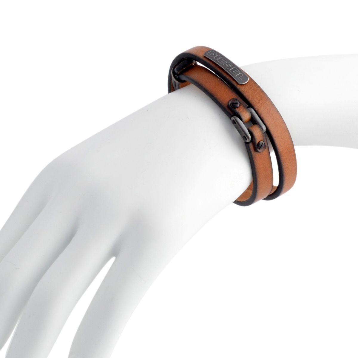 ディーゼル DIESEL DX0984040 レザー 2連 ダブルラップ メンズ ブレスレット