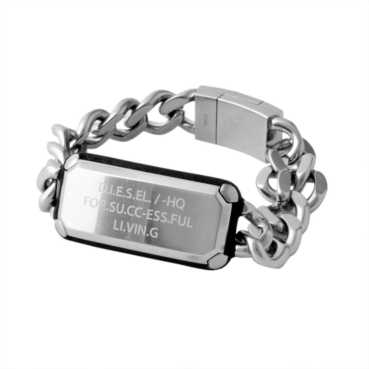 ディーゼル DIESEL DX1017040  ロゴプレート＆チェーン メンズ ブレスレット ブレイブマン