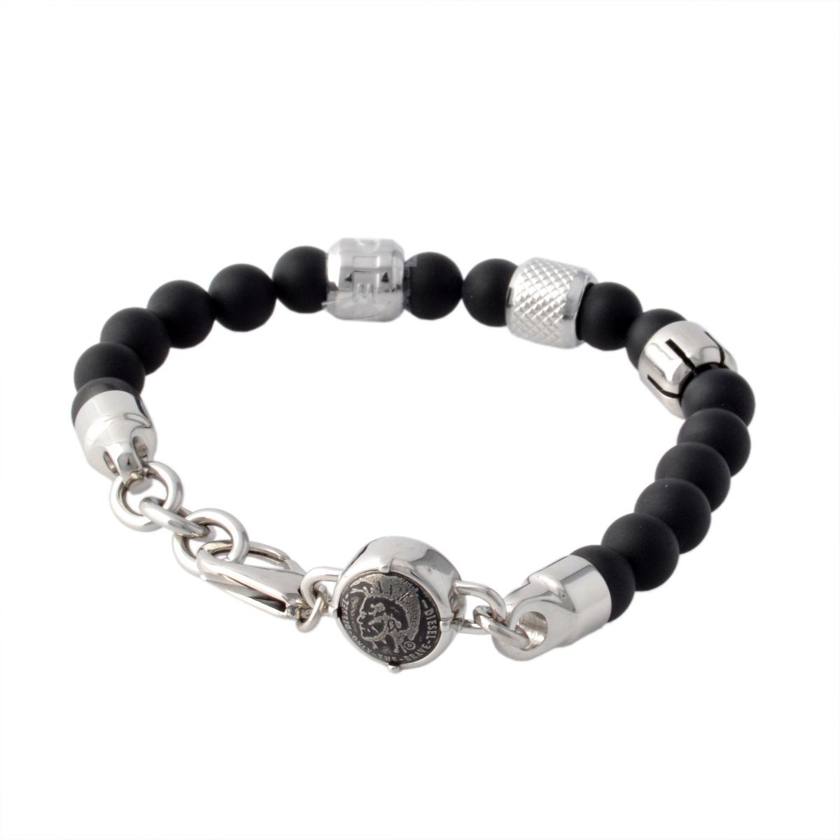 ディーゼル DIESEL DX1023040  オニキスビーズ メンズ ブレスレット ブレイブマン