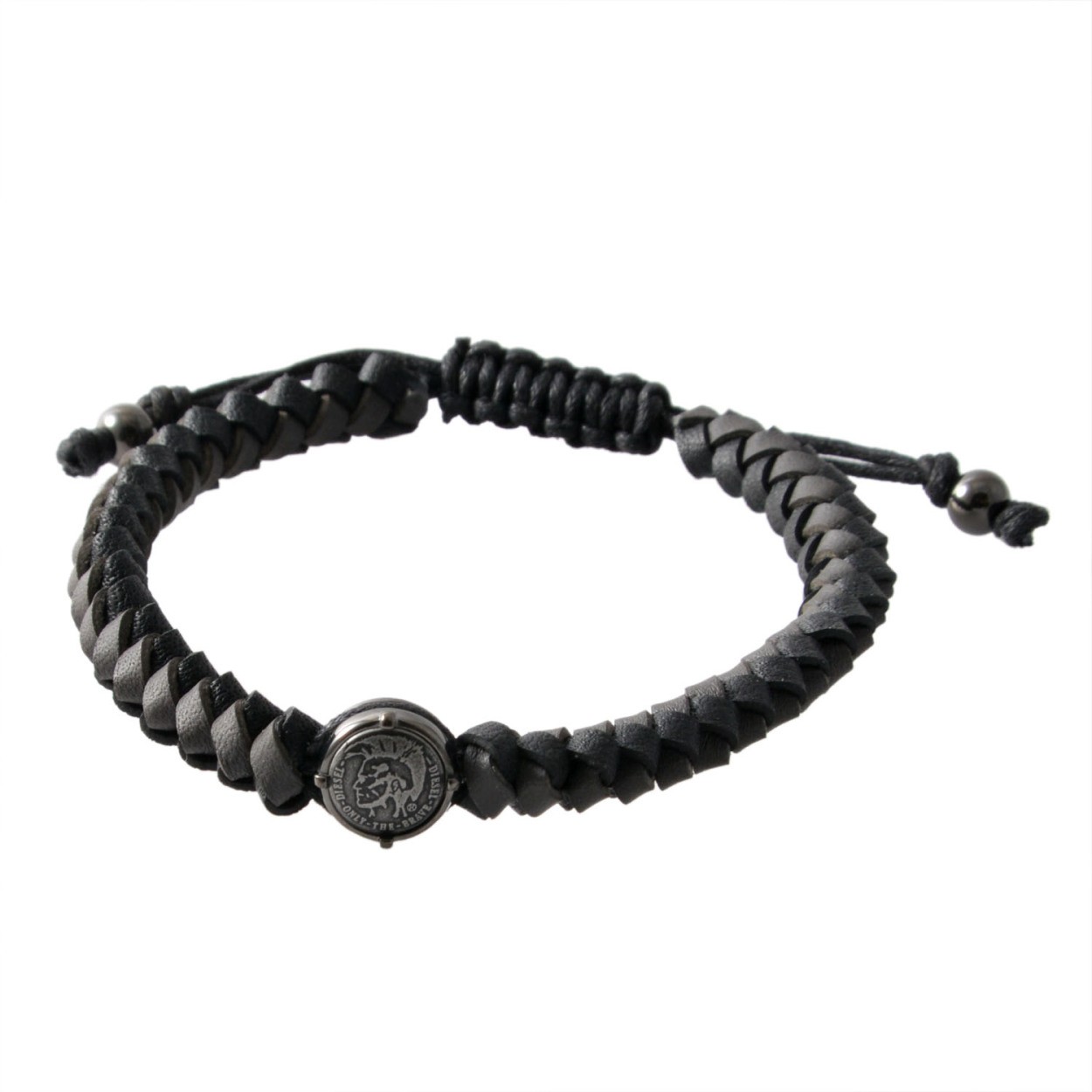 ディーゼル DIESEL DX1065060 編み込みレザー メンズ ブレスレット ブレイブマン（モヒカン）