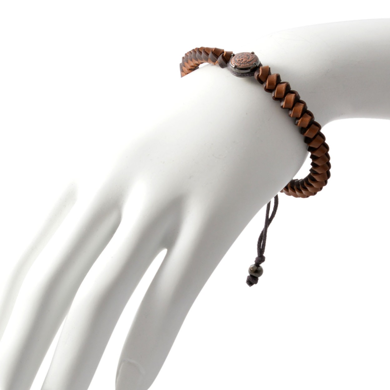 ディーゼル DIESEL DX1066060 編み込みレザー メンズ ブレスレット ブレイブマン（モヒカン）