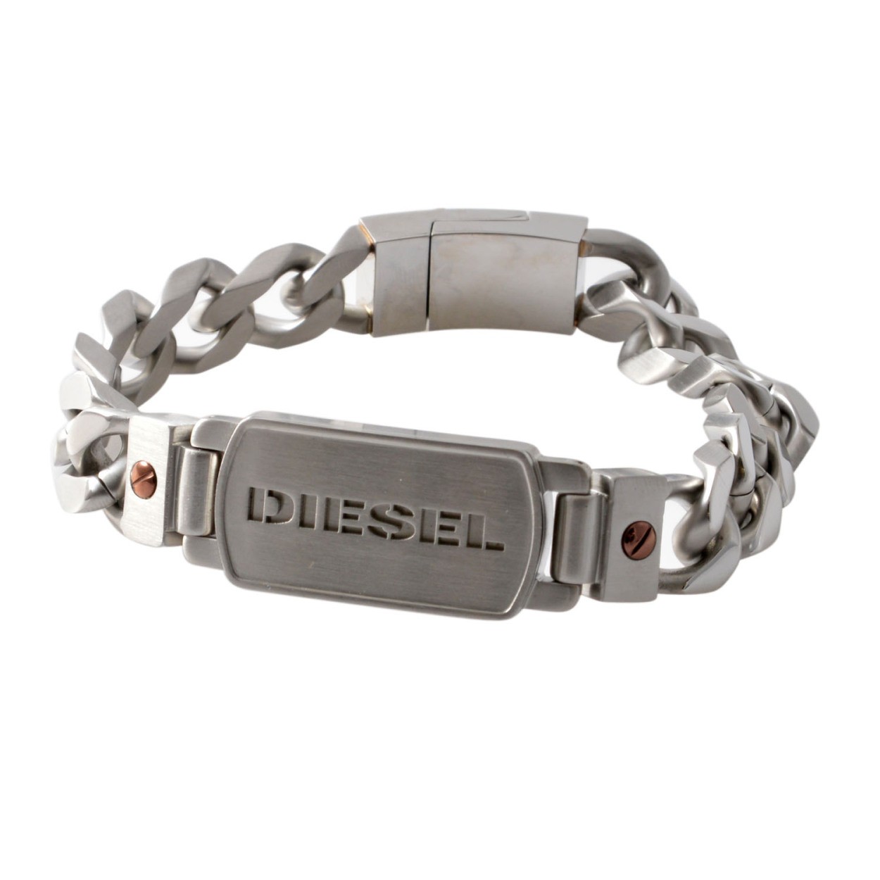 ディーゼル DIESEL DX1075040 ロゴプレート＆チェーン メンズ ブレスレット ブレイブマン（モヒカン）