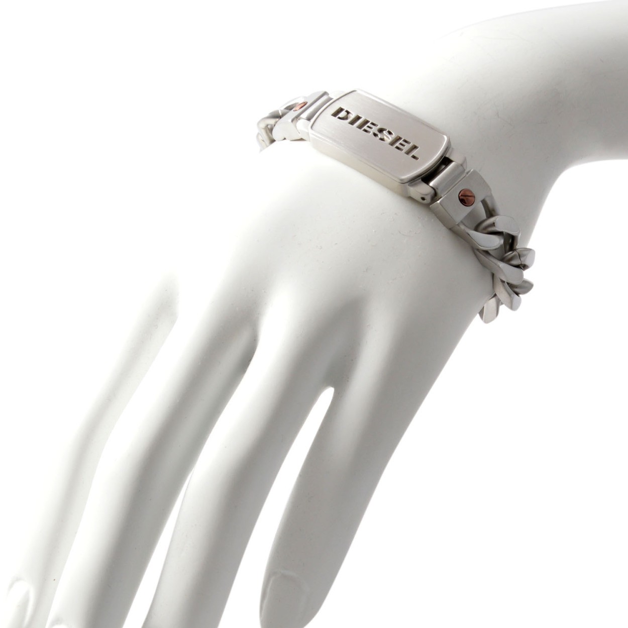 ディーゼル DIESEL DX1075040 ロゴプレート＆チェーン メンズ ブレスレット ブレイブマン（モヒカン）