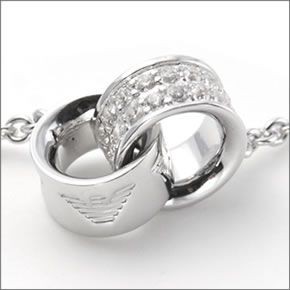 エンポリオアルマーニ EG3047040 イーグルモチーフ ラインストーン ブレスレット シルバー925